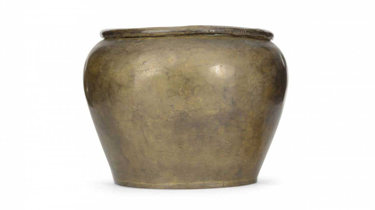Brass urn vase