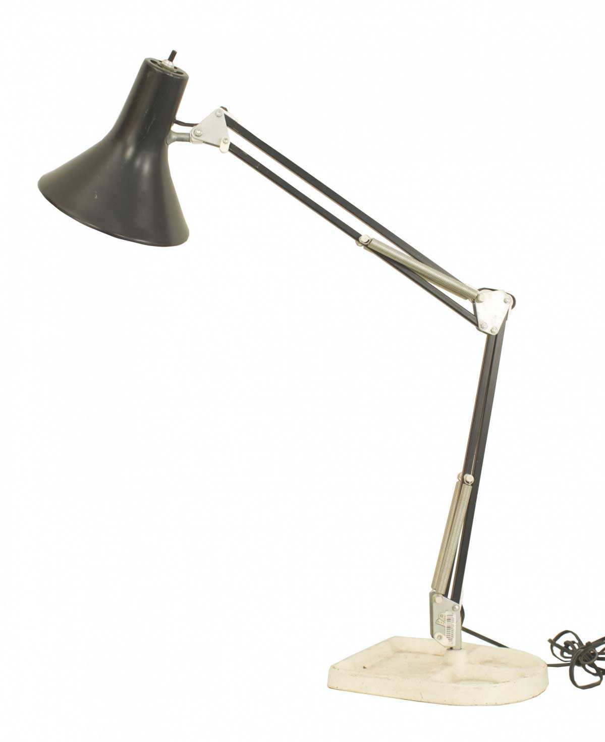 American mid century black metal desk lamp