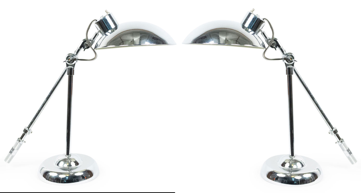 Pair Lighting Table Lamp Mid Century American Metal Mp1050h 1