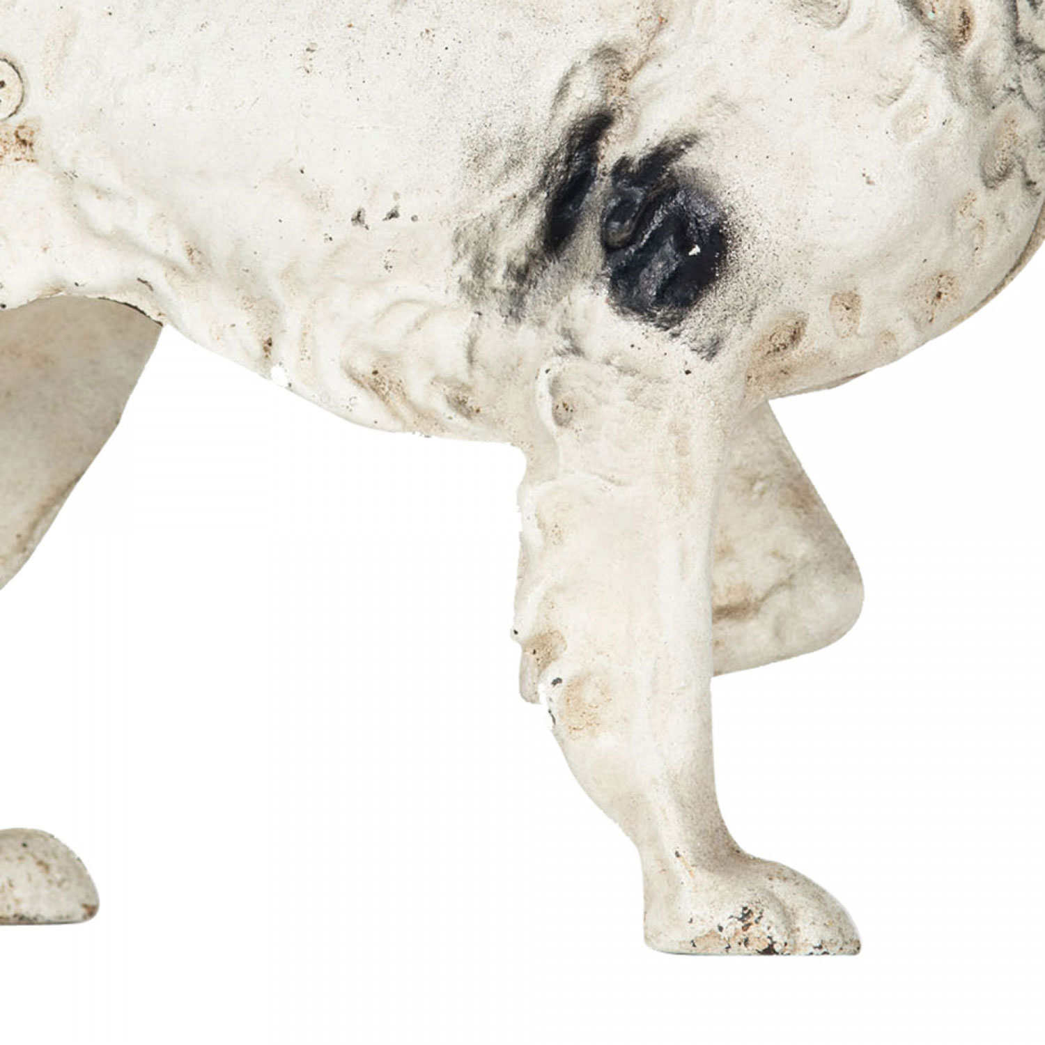 Rustic cast iron dog doorstop