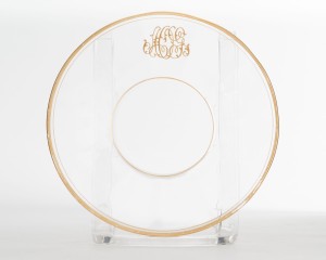 Set of 8 english victorian gilt glass plates