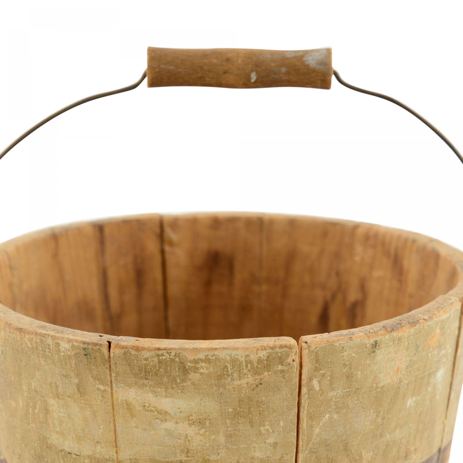 Rustic wooden bucket