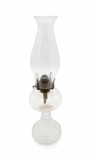 Vintage glass oil lamp