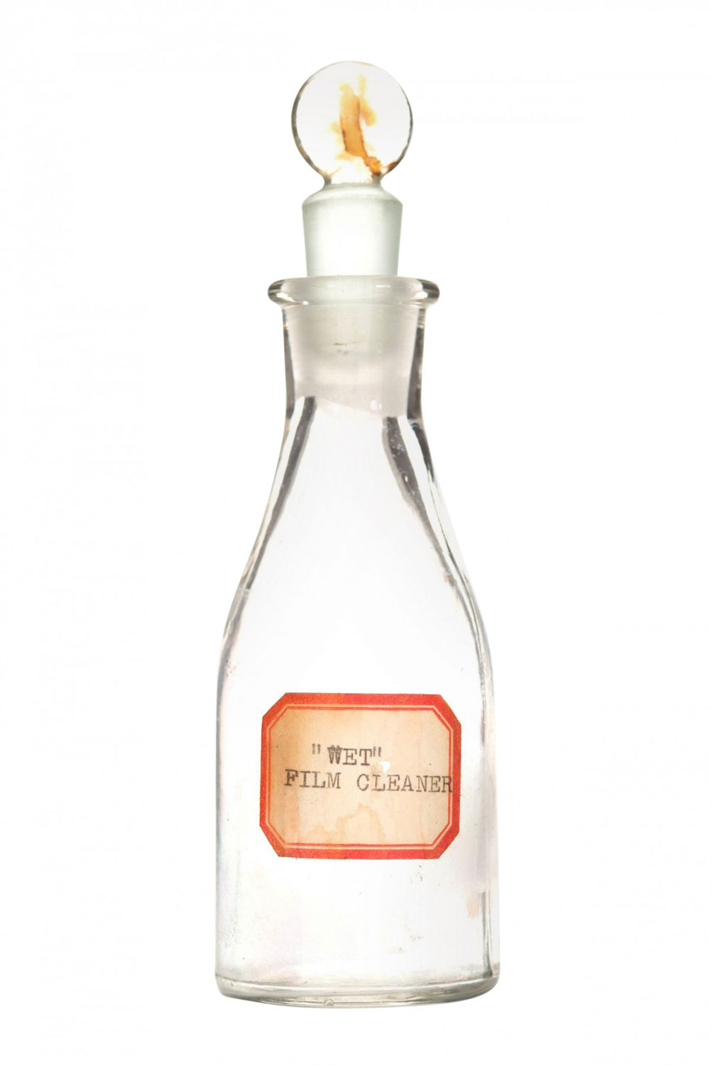 Vintage glass film cleaner bottle