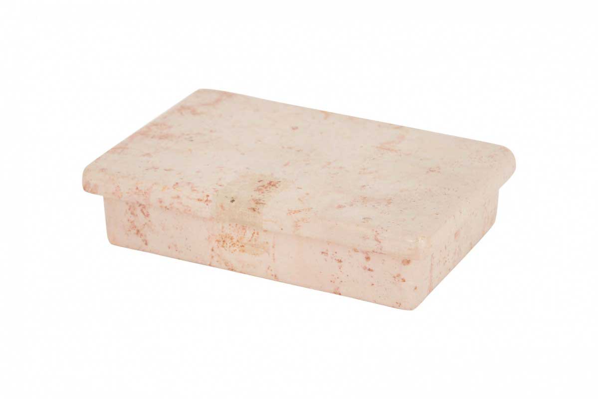 Rectangular pink marble box
