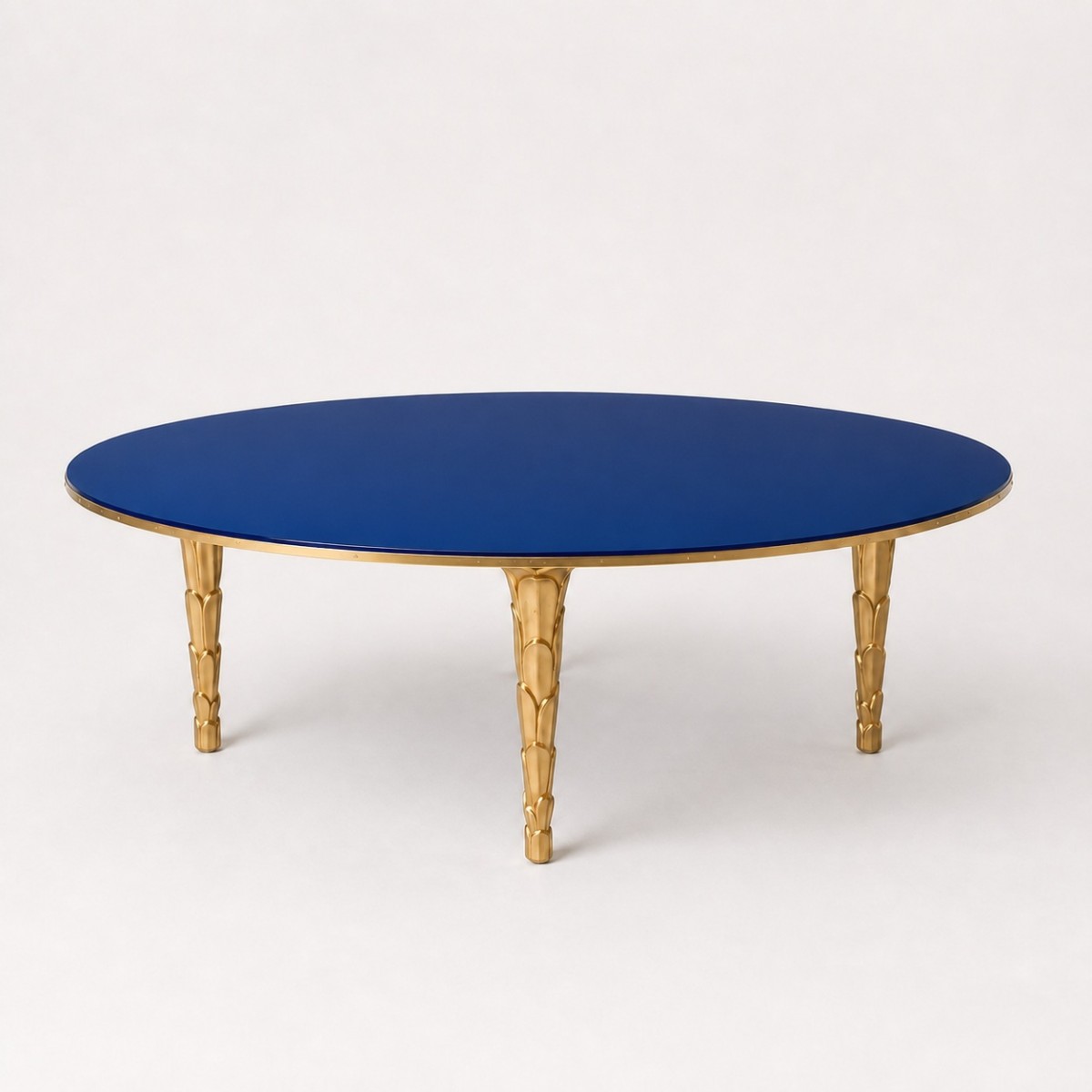 Palm Custom Oval Lacquer Top Coffee Table Made to Order