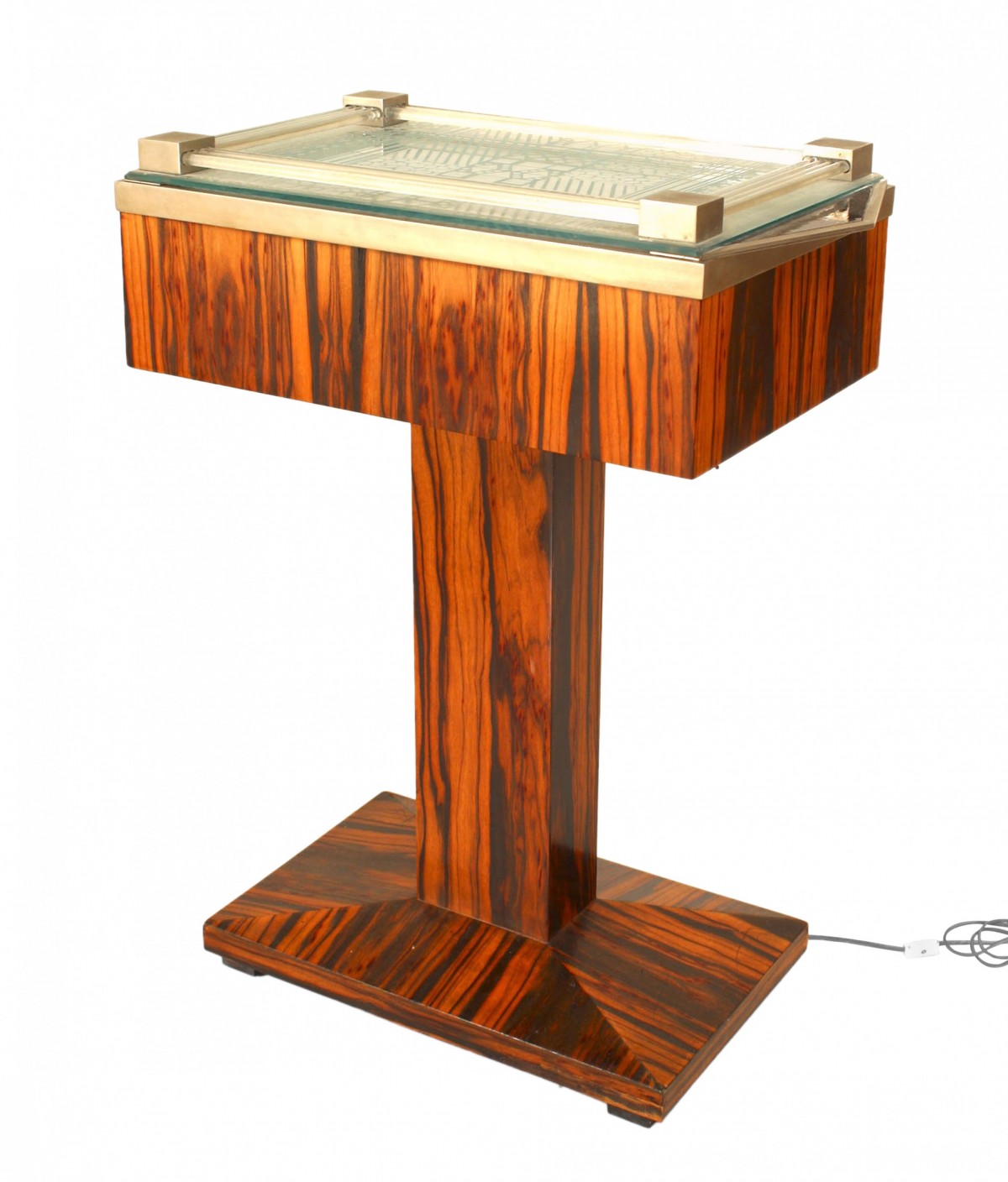 French art deco palisander wood end table