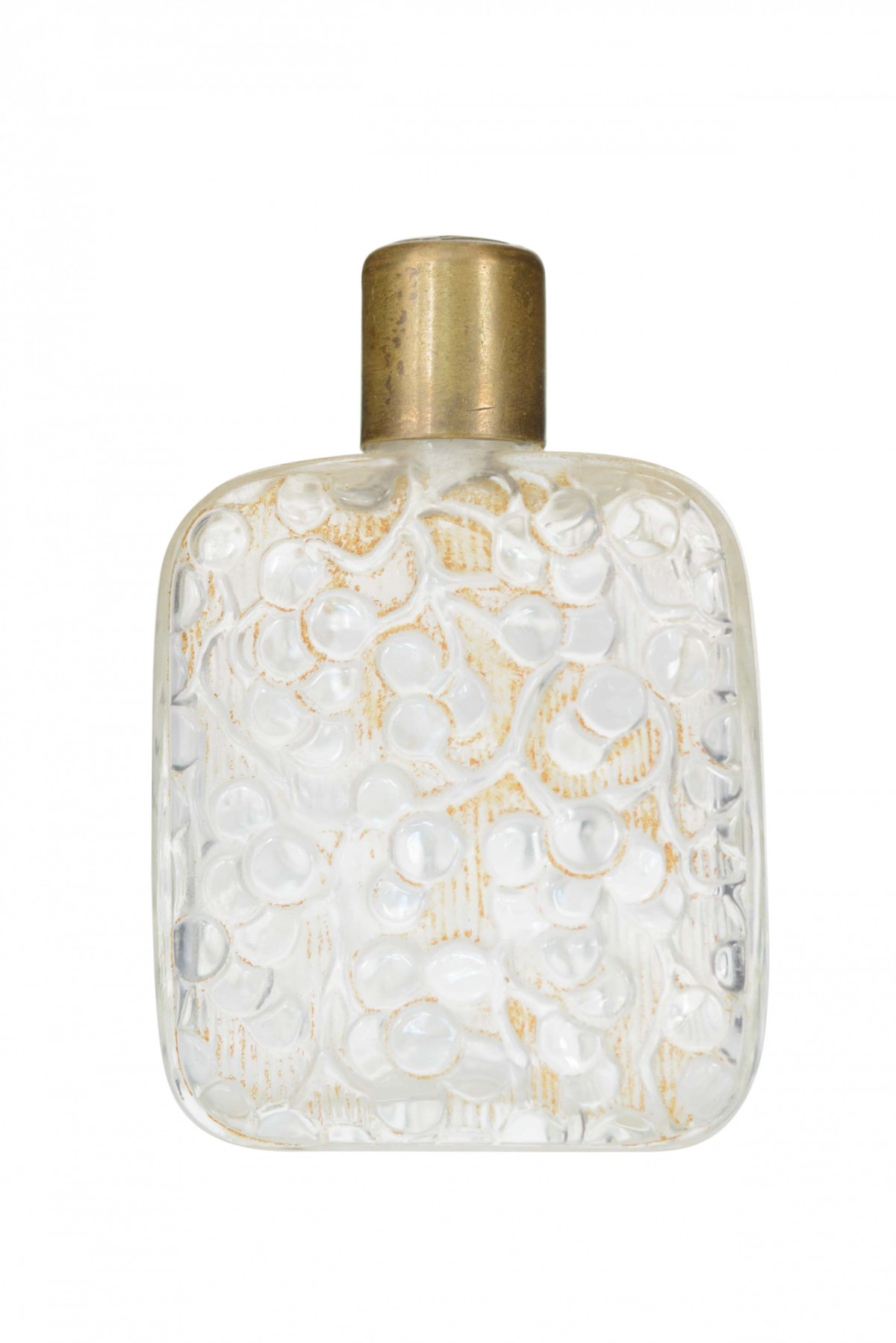 French art deco baccarat floral glass perfume bottle