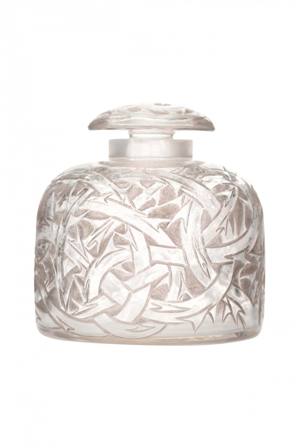 French art deco lalique briar pattern perfume bottle