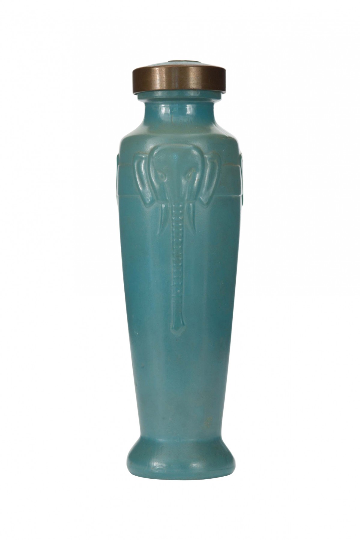 Vintage jade glass perfume bottle