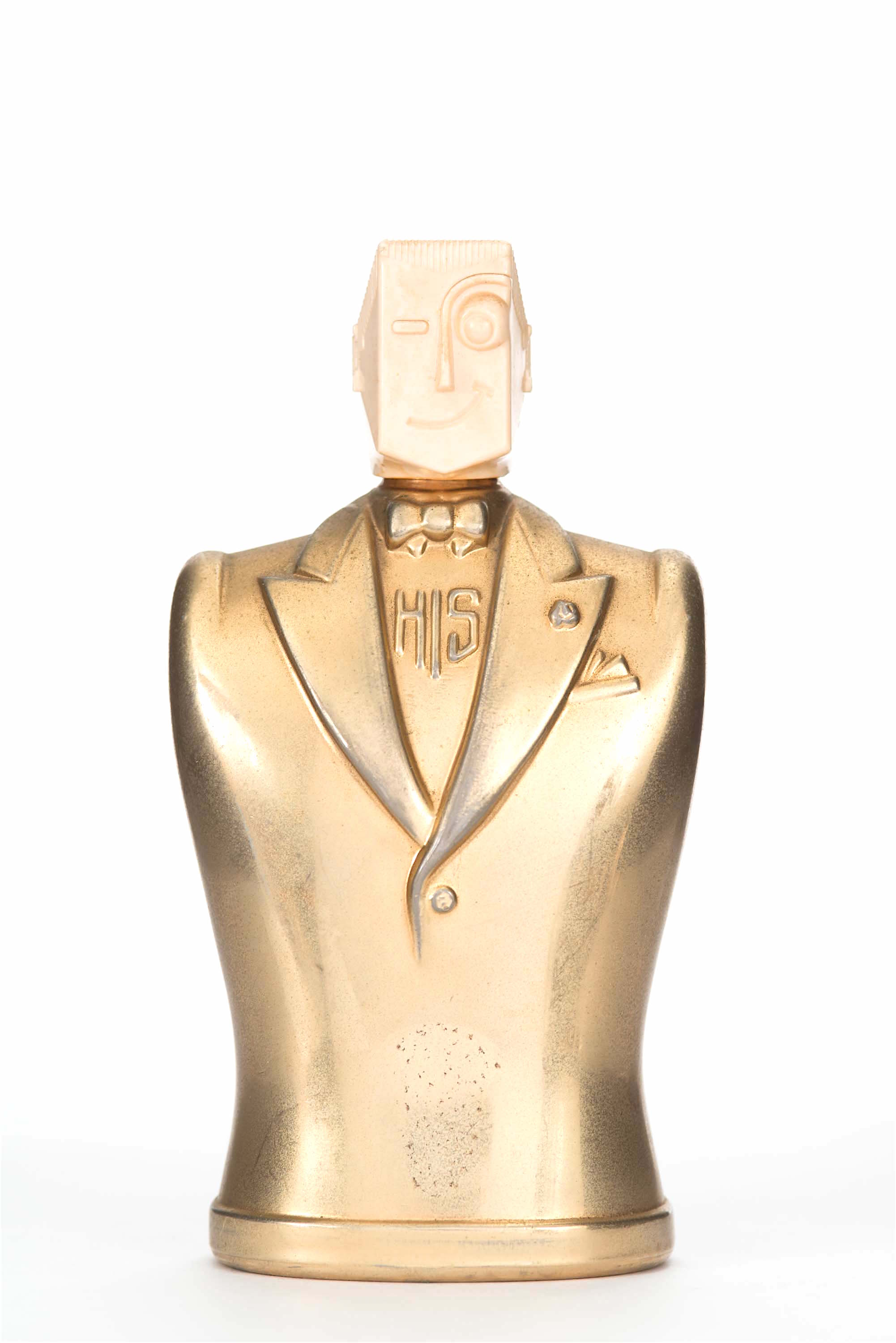 American art deco his by house for men cologne bottle