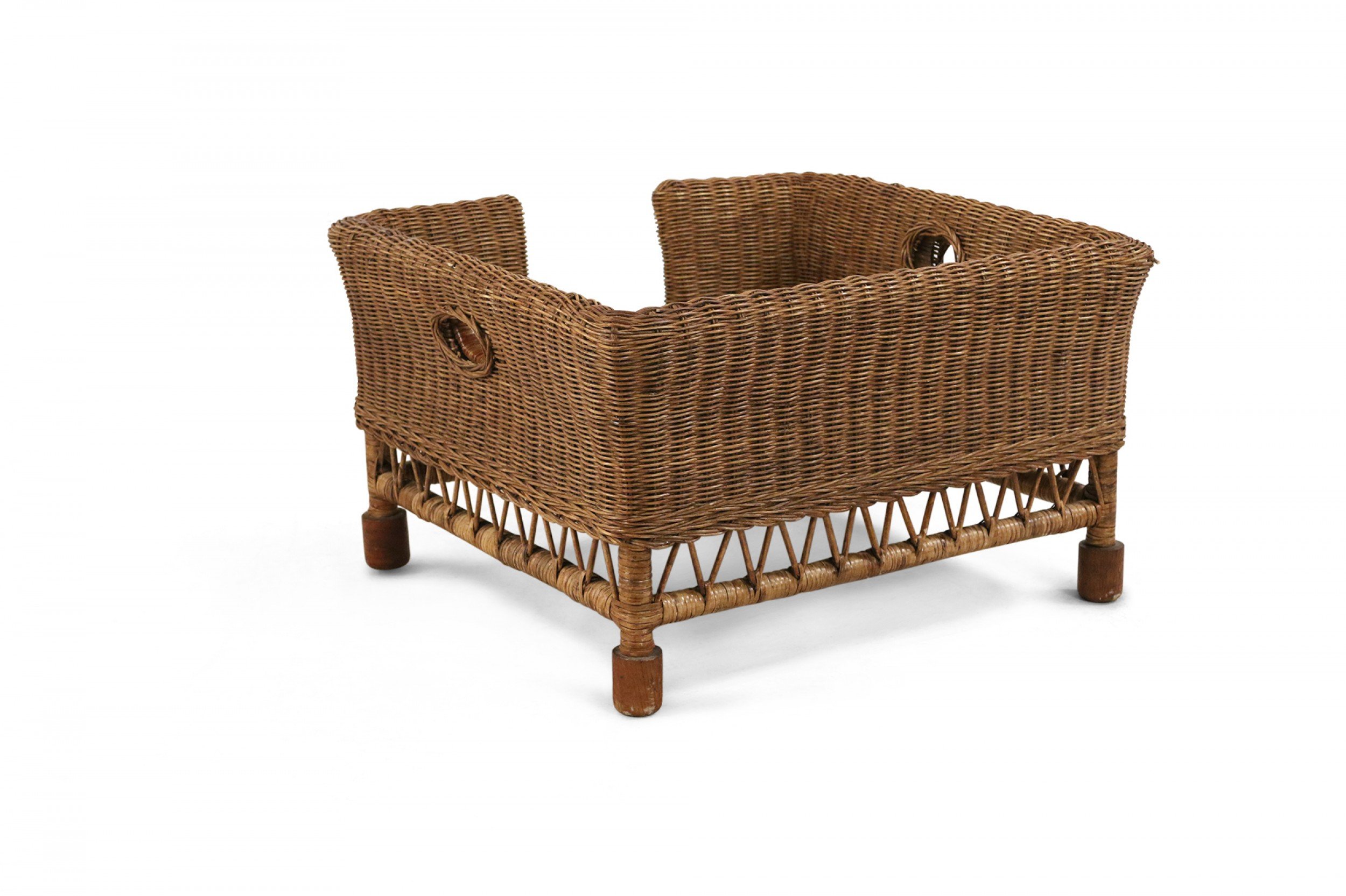 American country wicker pet bed