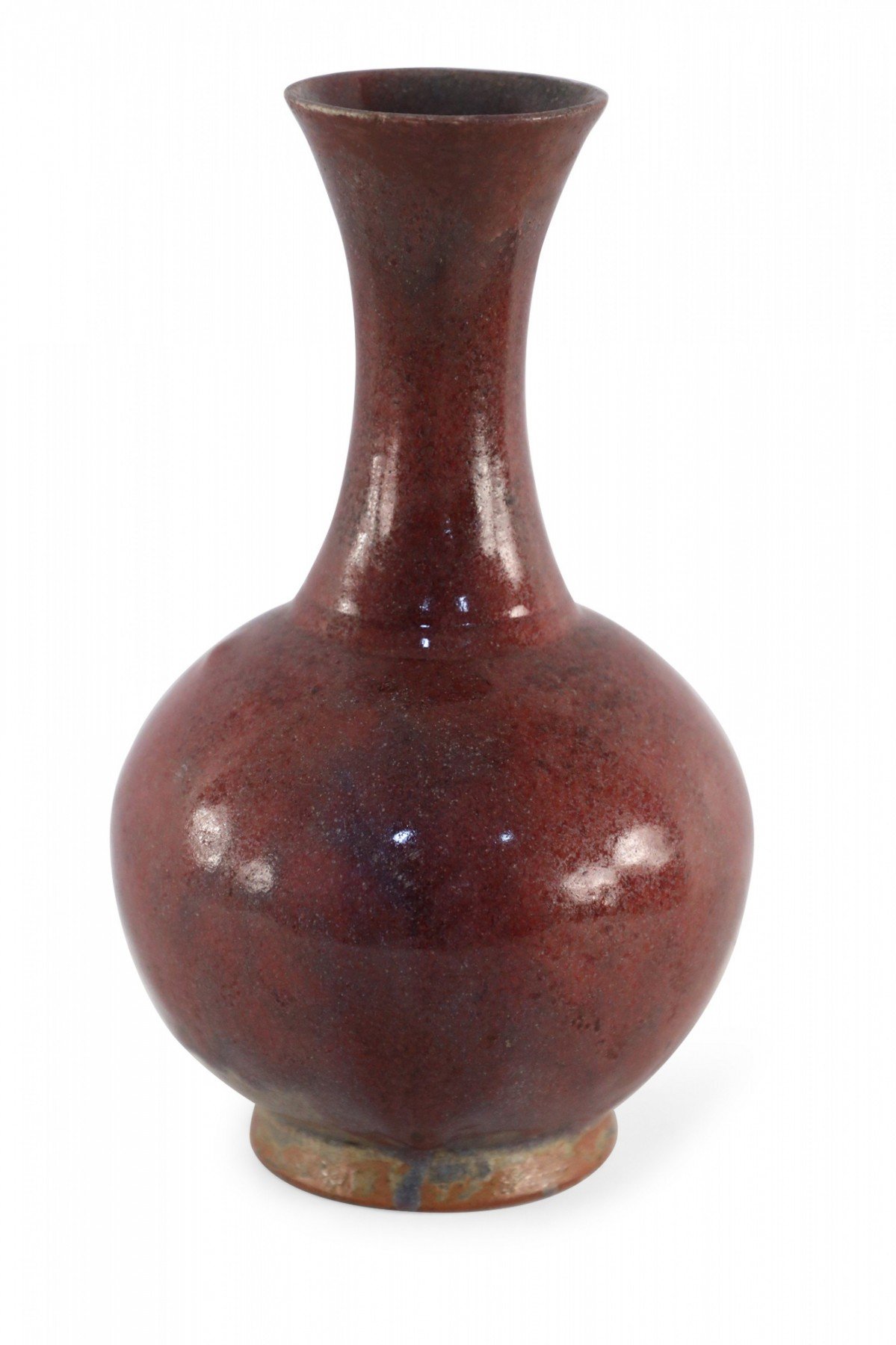 Chinese Speckled Maroon Glazed Porcelain Vase