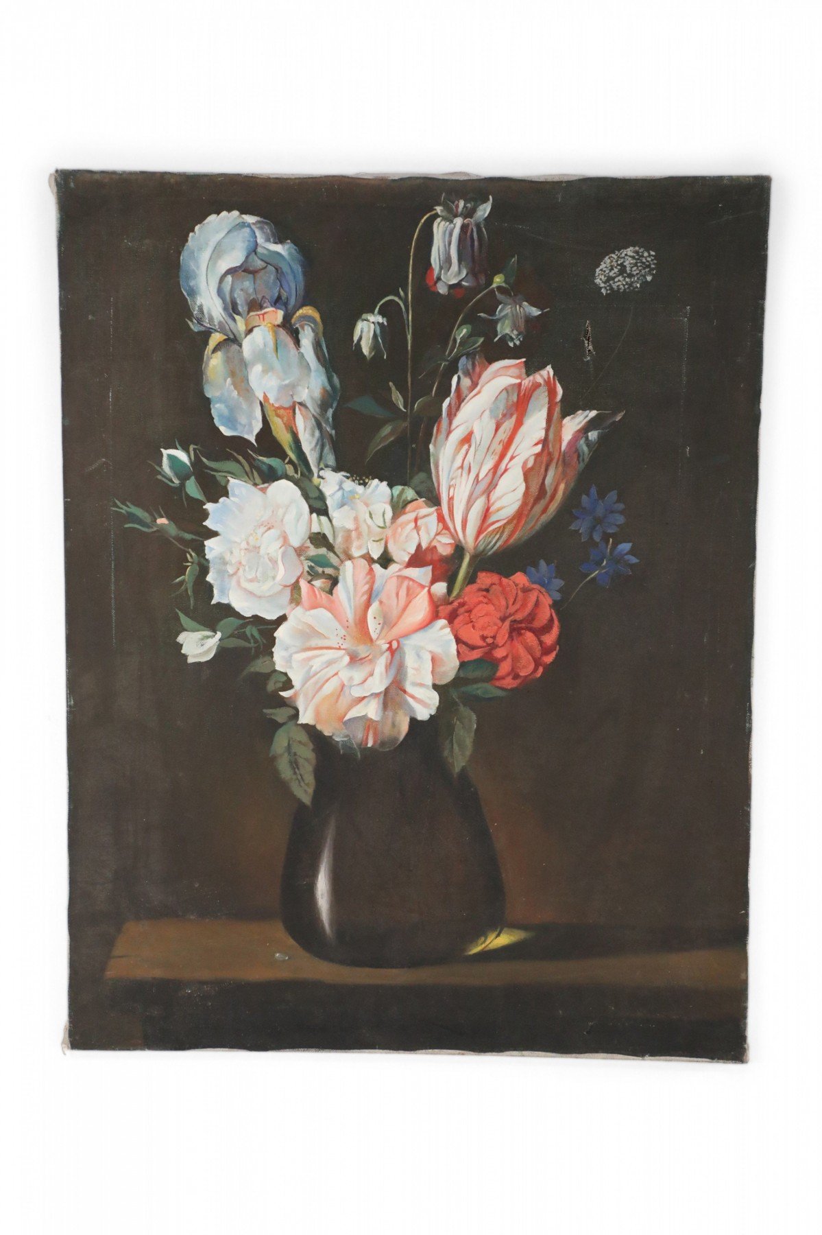 Florals in Vase Still Life Oil Painting