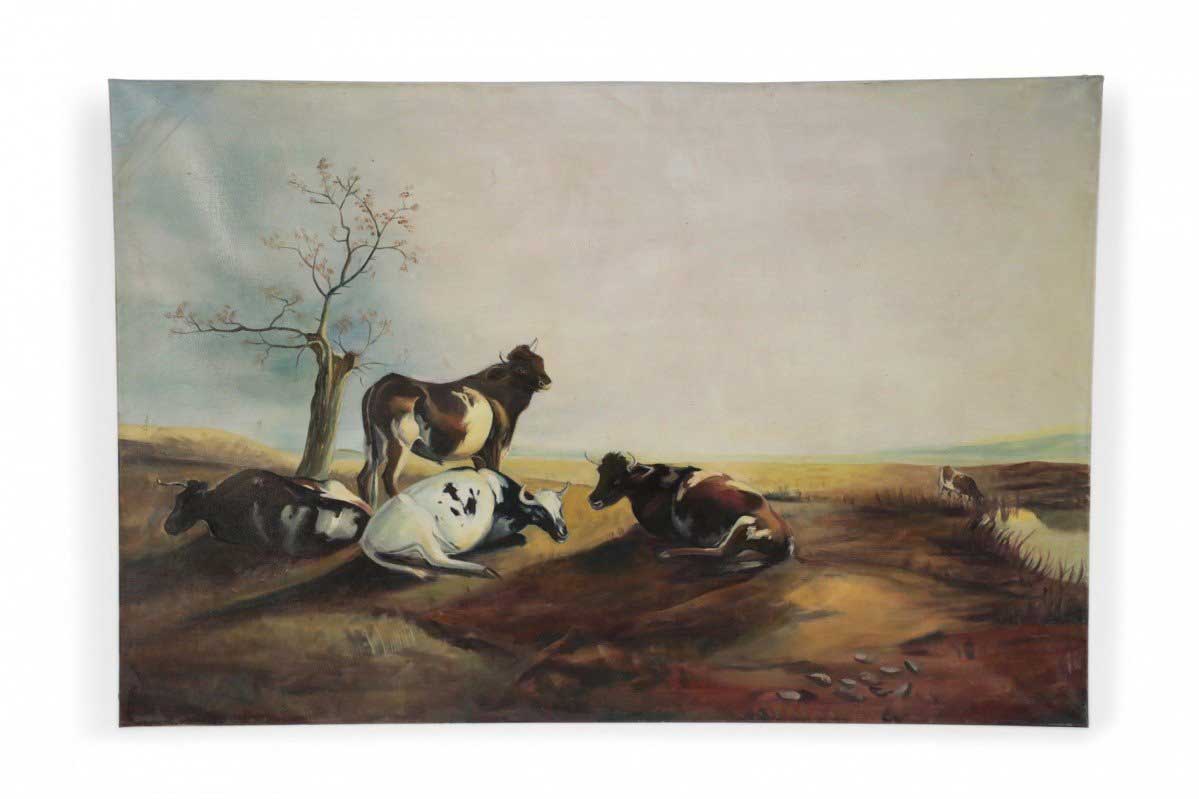 Cattle Resting in a Field Oil Painting 2