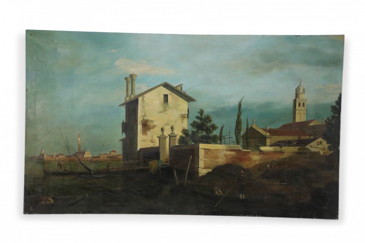 Village and Waters Painting