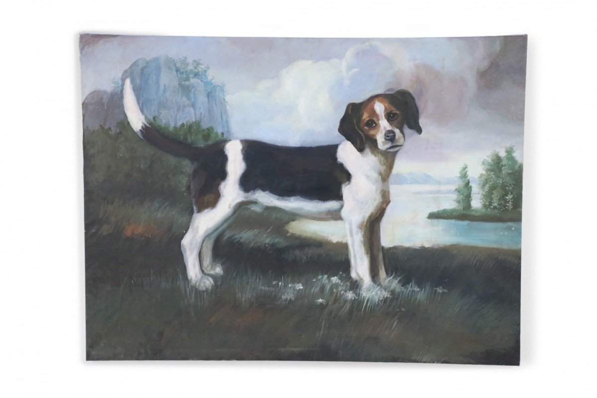 Portrait of a Beagle Oil Painting