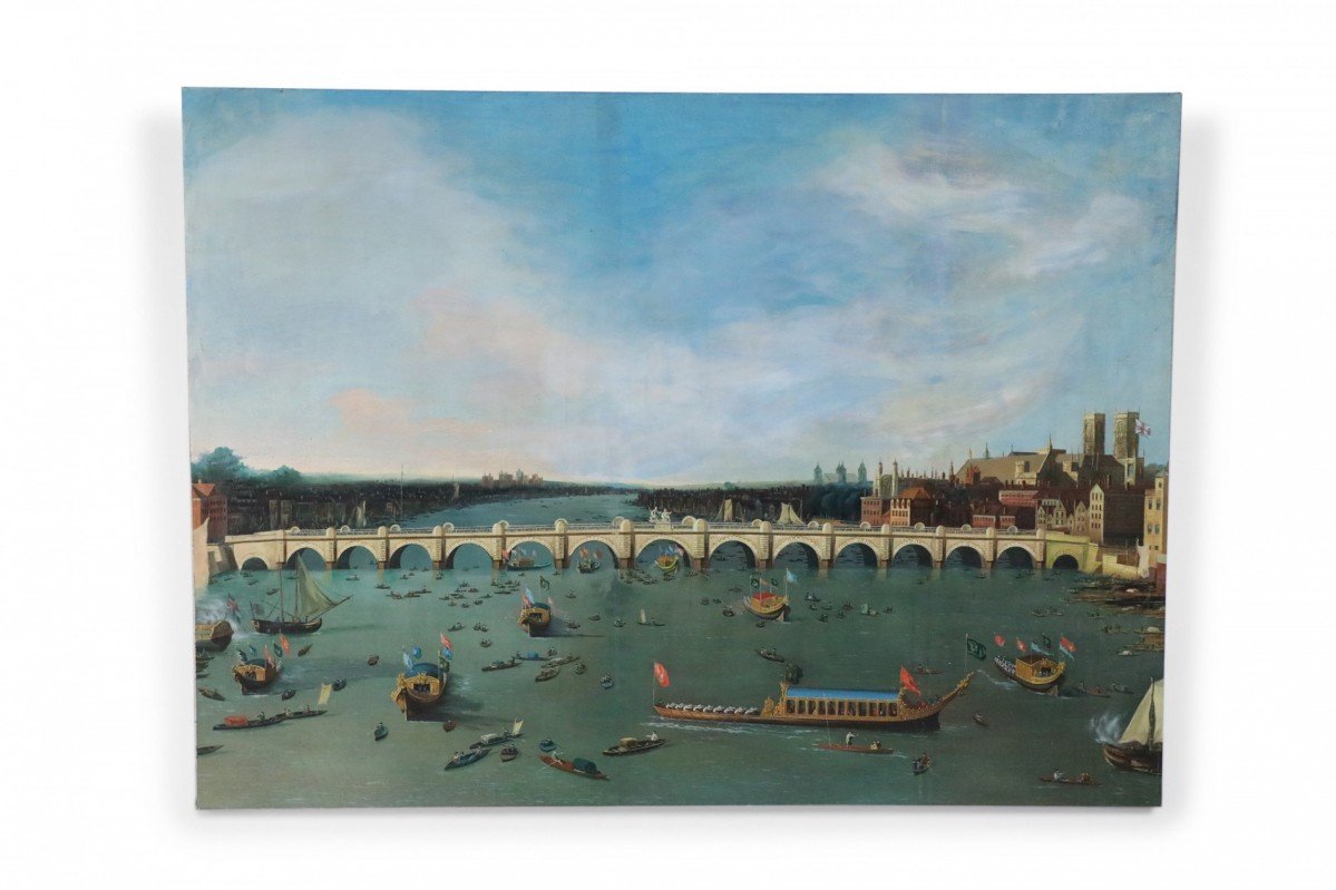 Arched Bridge over Venetian Canal Painting