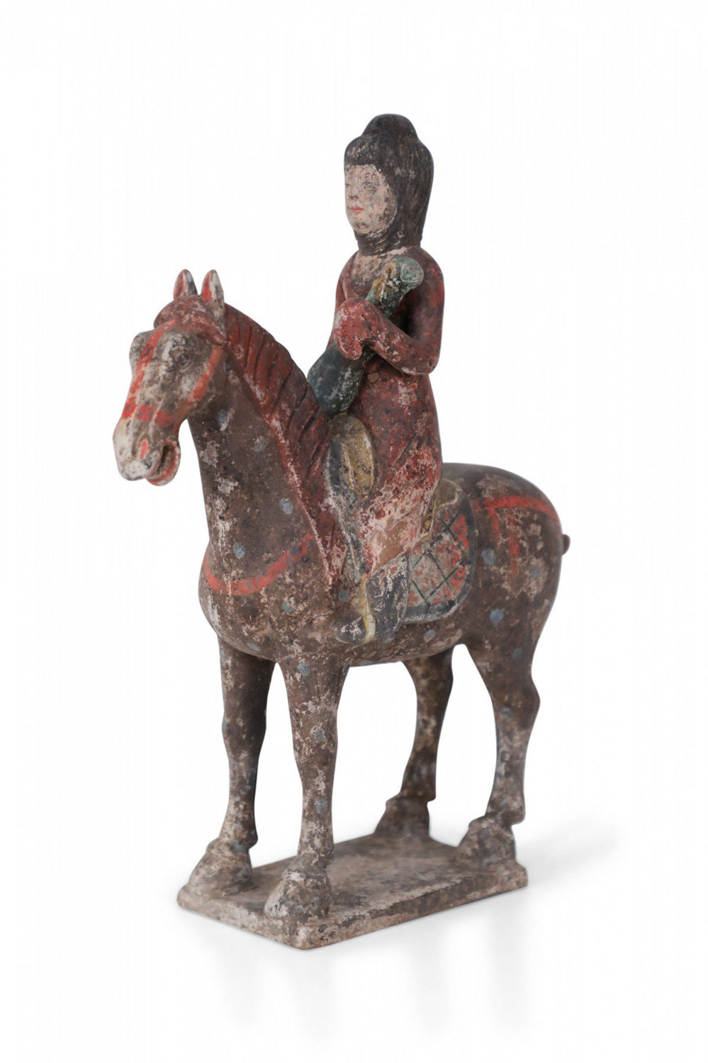 Chinese Tang Dynasty Style Rider with Horse Figure