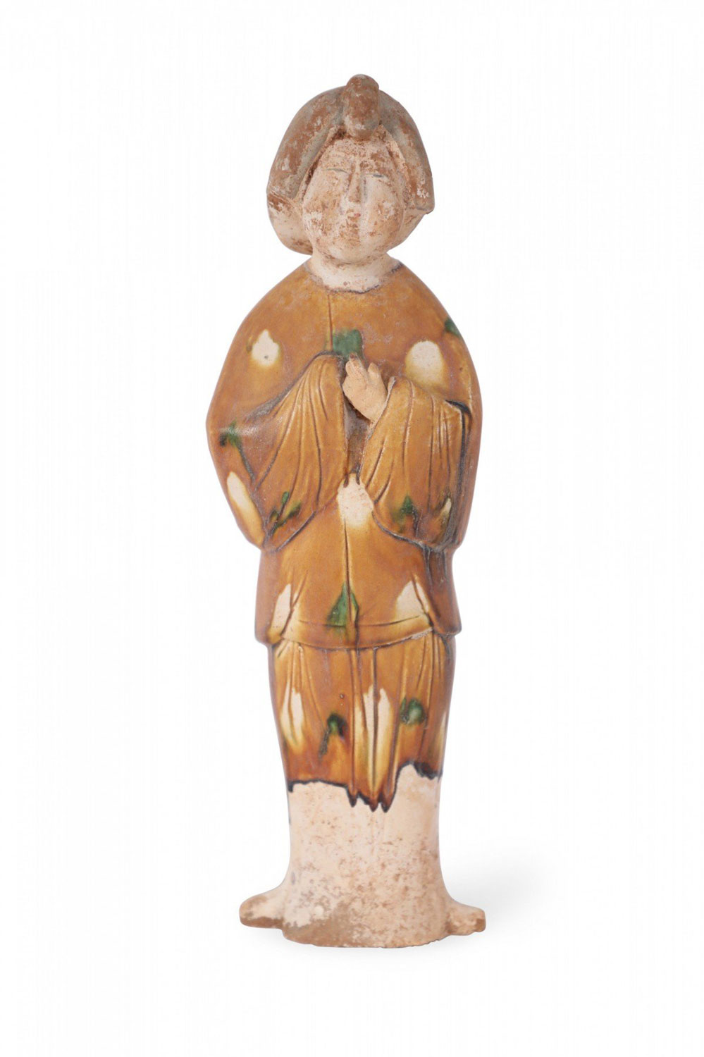 Chinese Tang Dynasty Style Sancai Glazed Terra Cotta Woman Figure