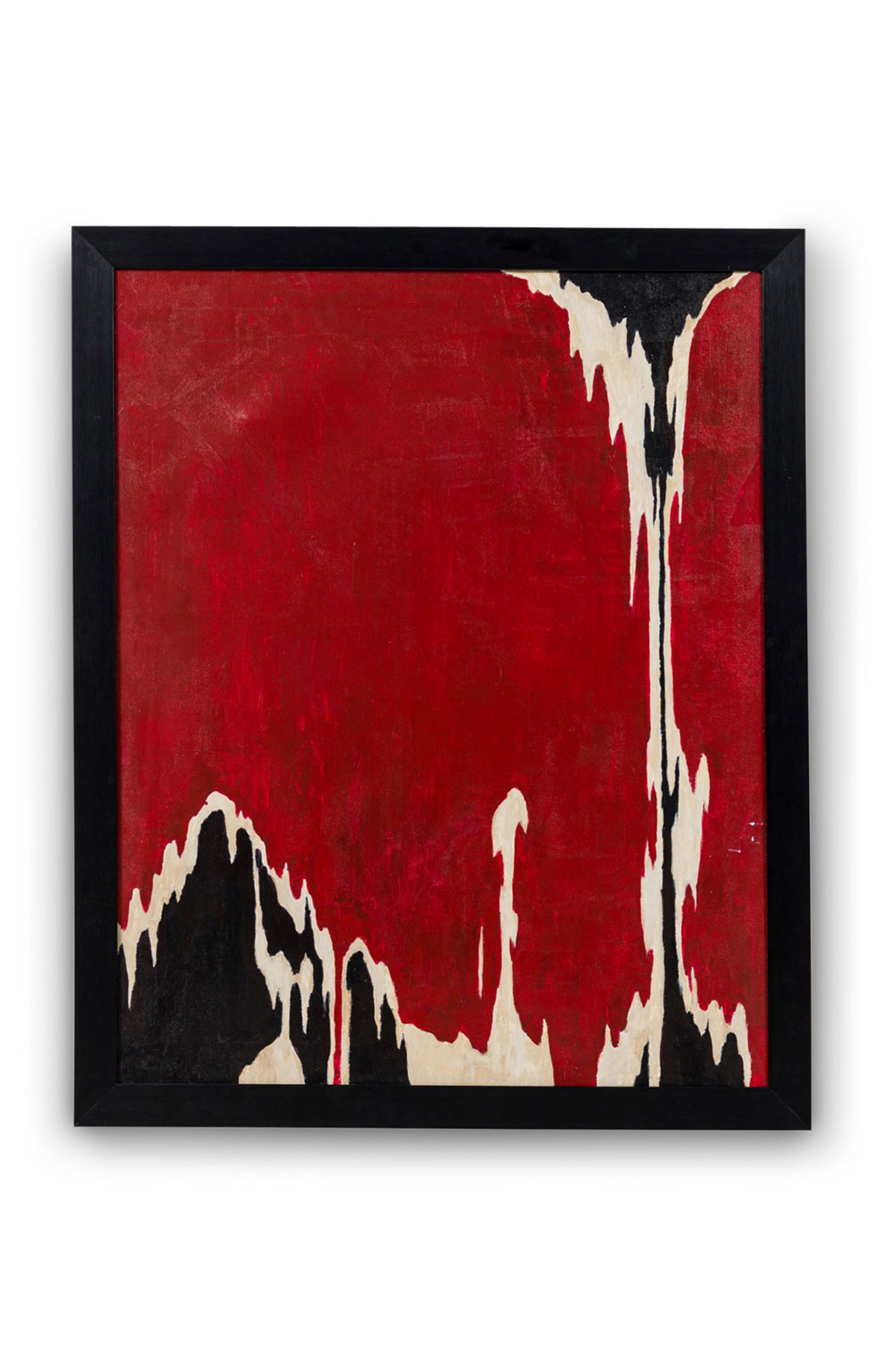American contemporary abstract expressionism red and black painting 