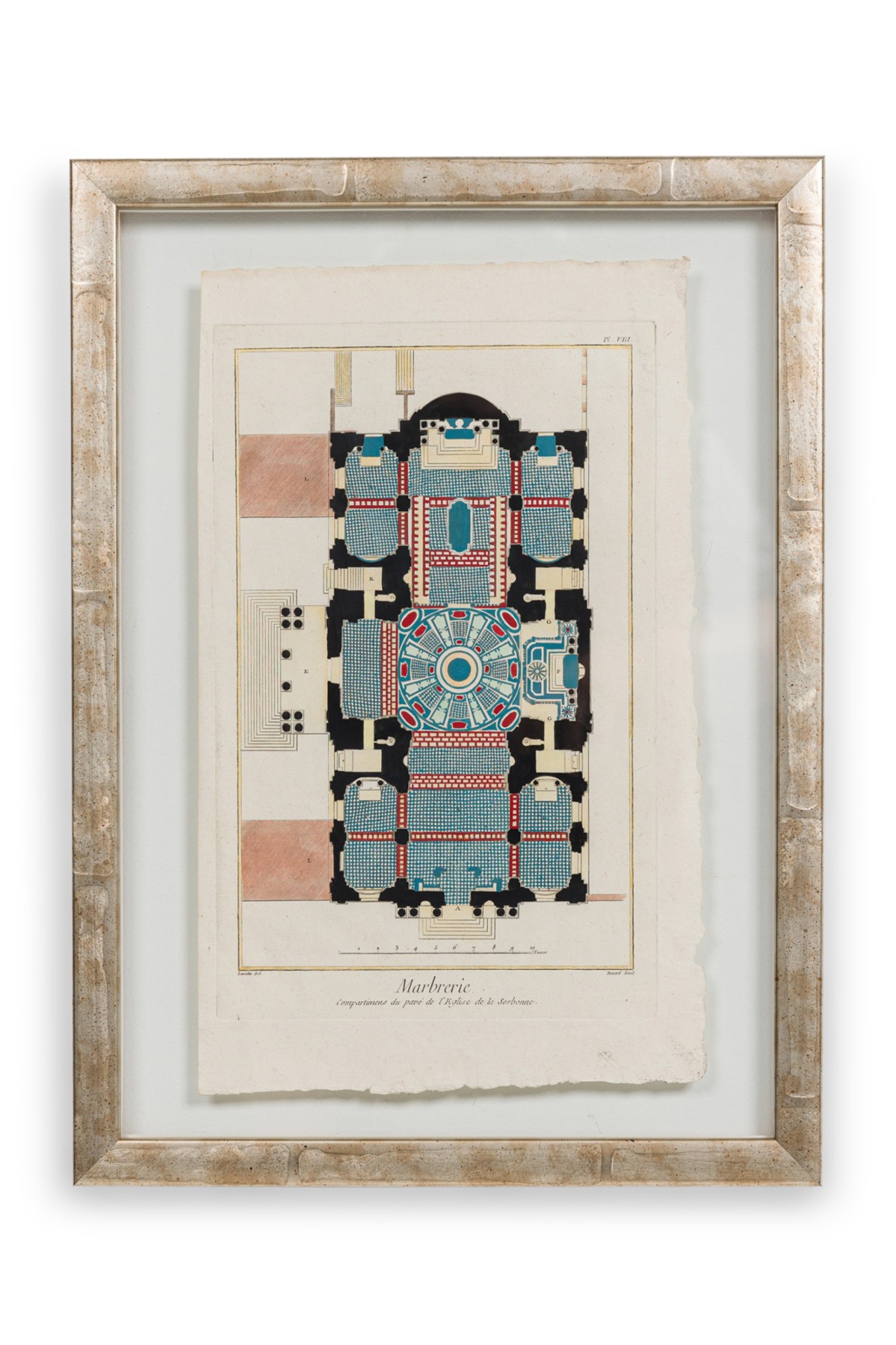 French Baroque Style Architectural Stonework Plans for the Sorbonne Chapel