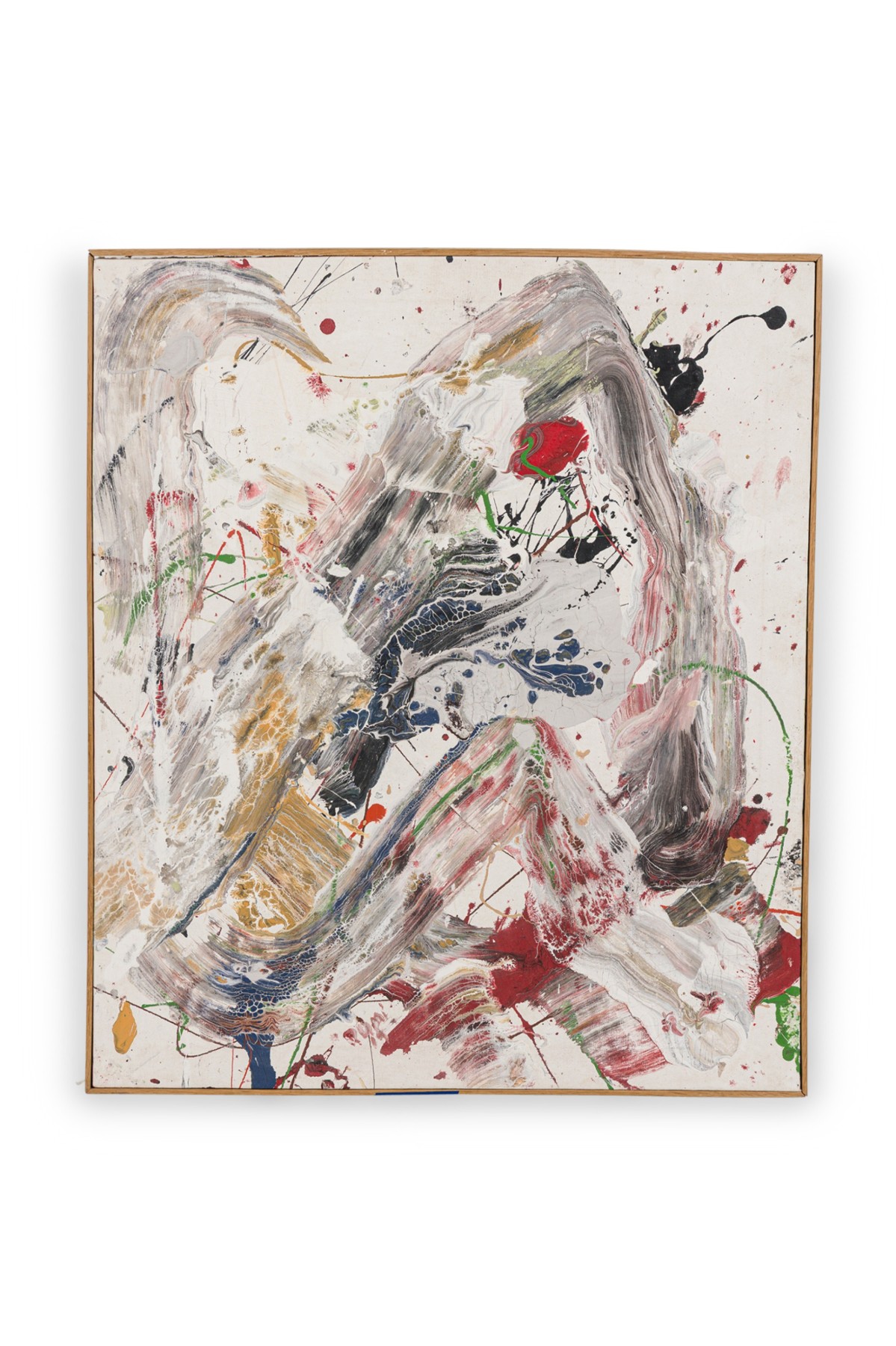 Contemporary Abstract Composition of Broad Colorful Brushstrokes