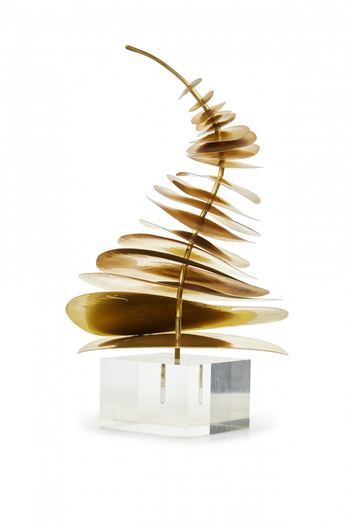 Robert Lee Morris Corkscrew Brass Sculpture