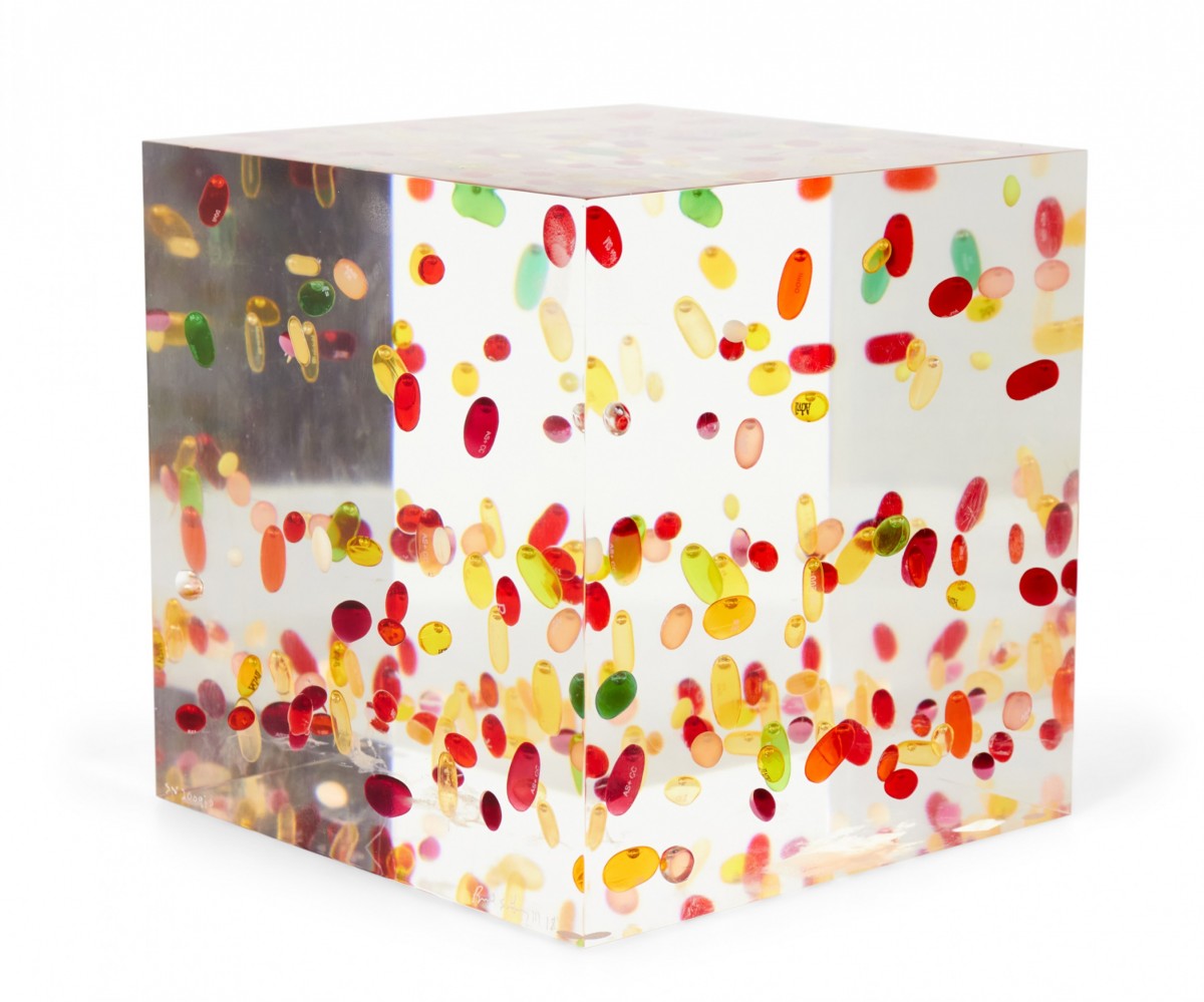 Ray Geary Contemporary Constellation Resin and Pill Cube Sculpture