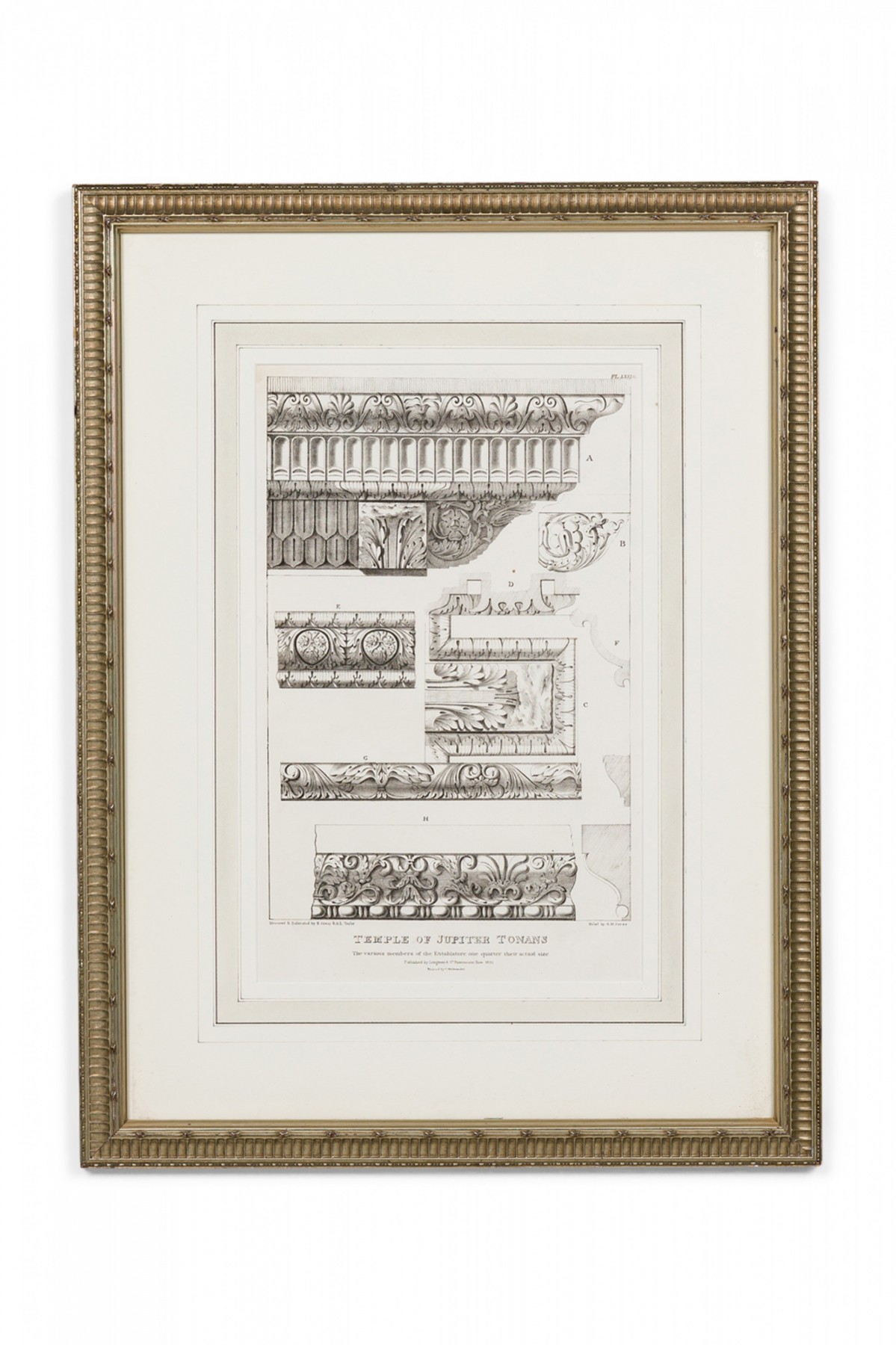 Italian neo classic style temple of jupiter tonans print