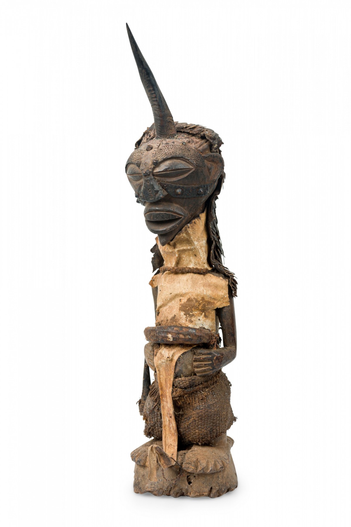 African congo 20th century carved wood songye fetish figure