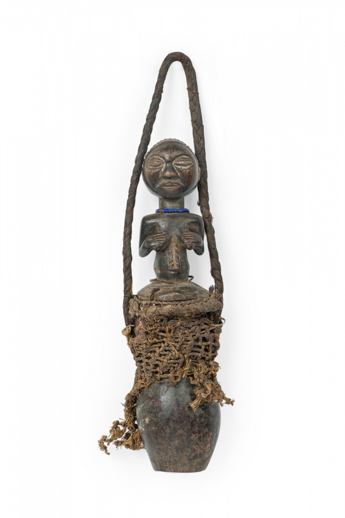 African dr congo late 20th century carved wood baluba female ancestor figure