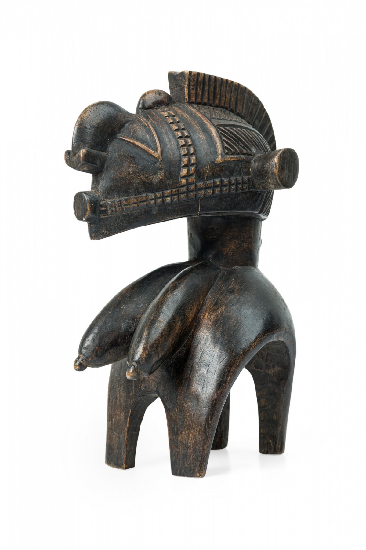 African guinea 20th century carved wood baga nimba helmet shoulder mask