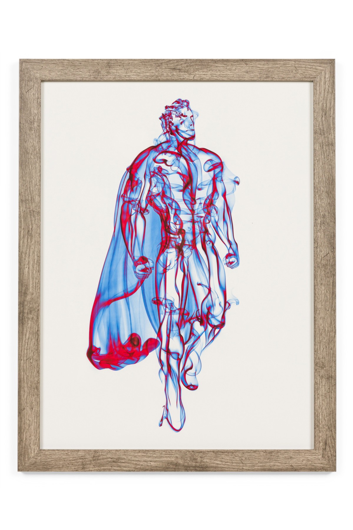 American contemporary superhero smoke poster of superman 