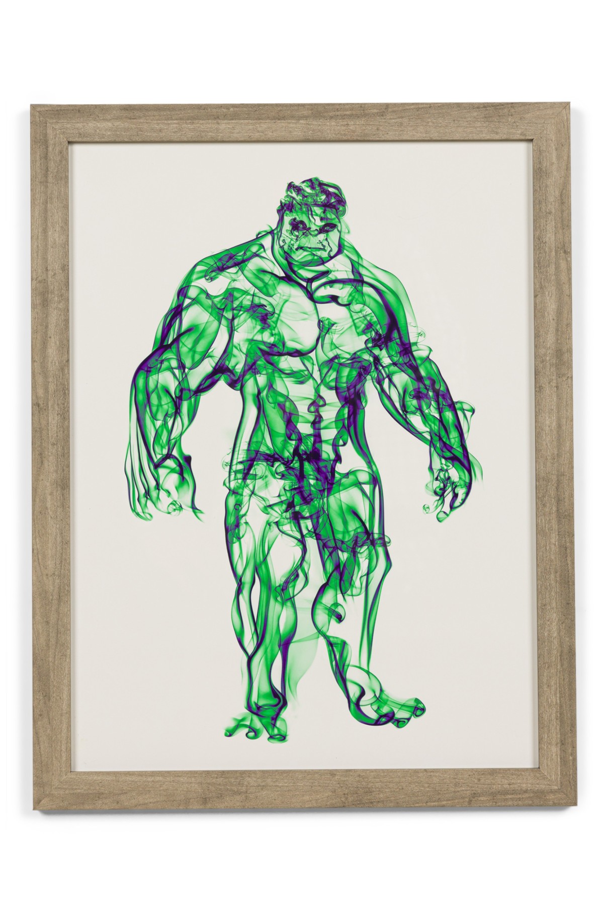 American contemporary superhero smoke poster of batman