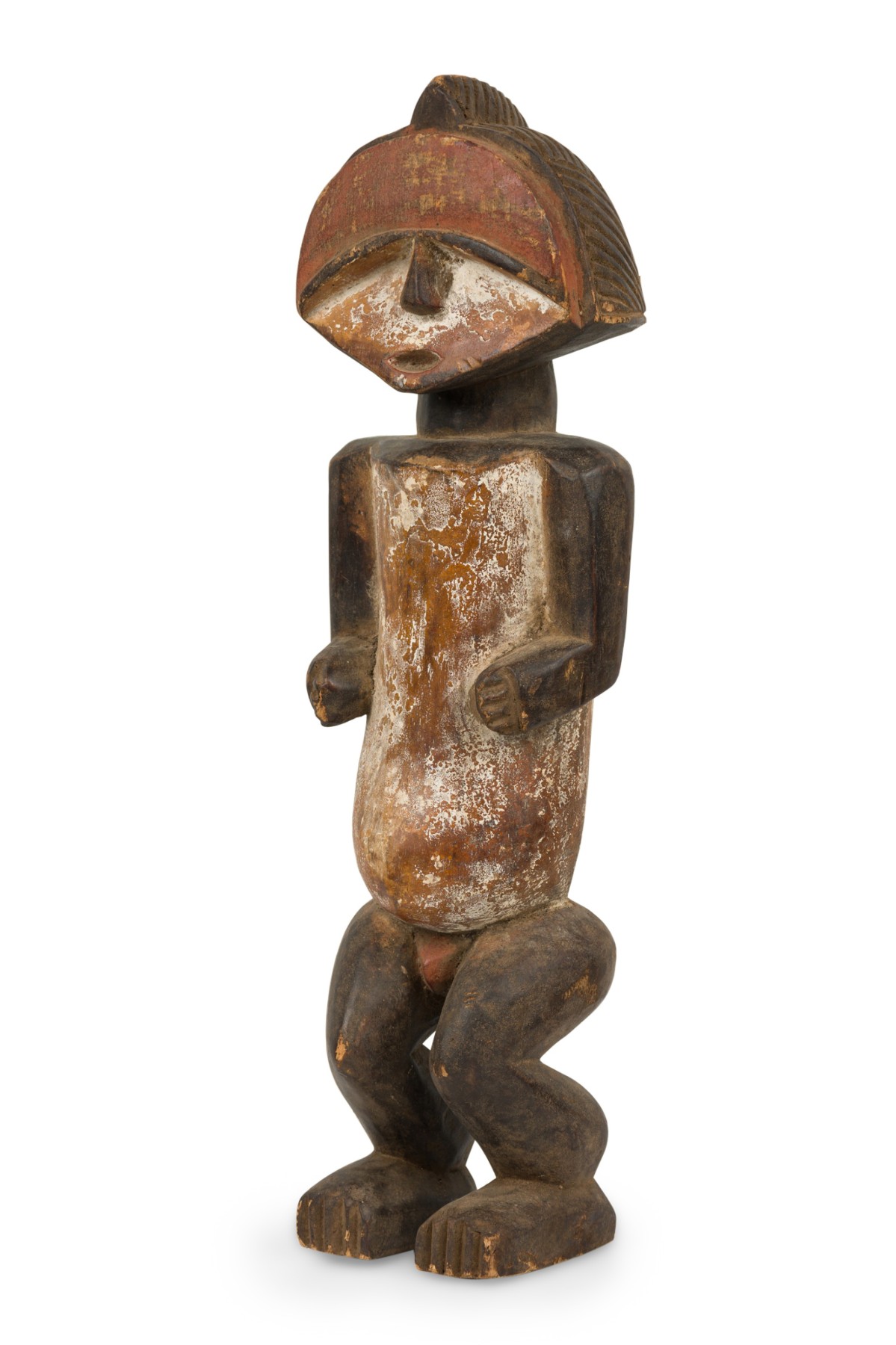 African gabon late 20th century hand carved male reliquary figure