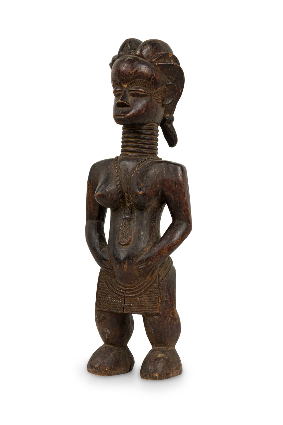 African ivory coast 20th century hand carved dan fertility figure