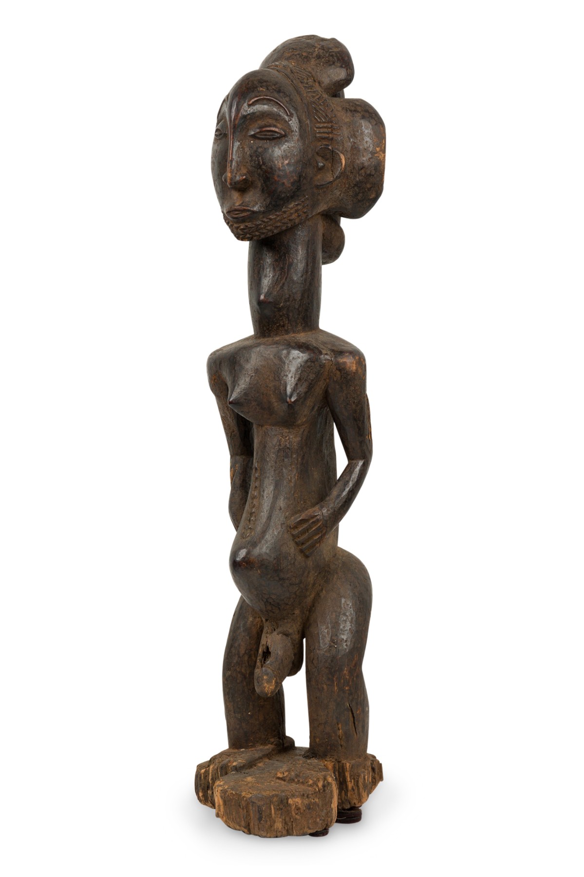African dem. republic of the congo mid 20th century hand carved hemba figure