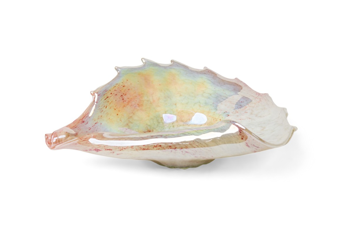 Italian mid century iridescent handkerchief bowl