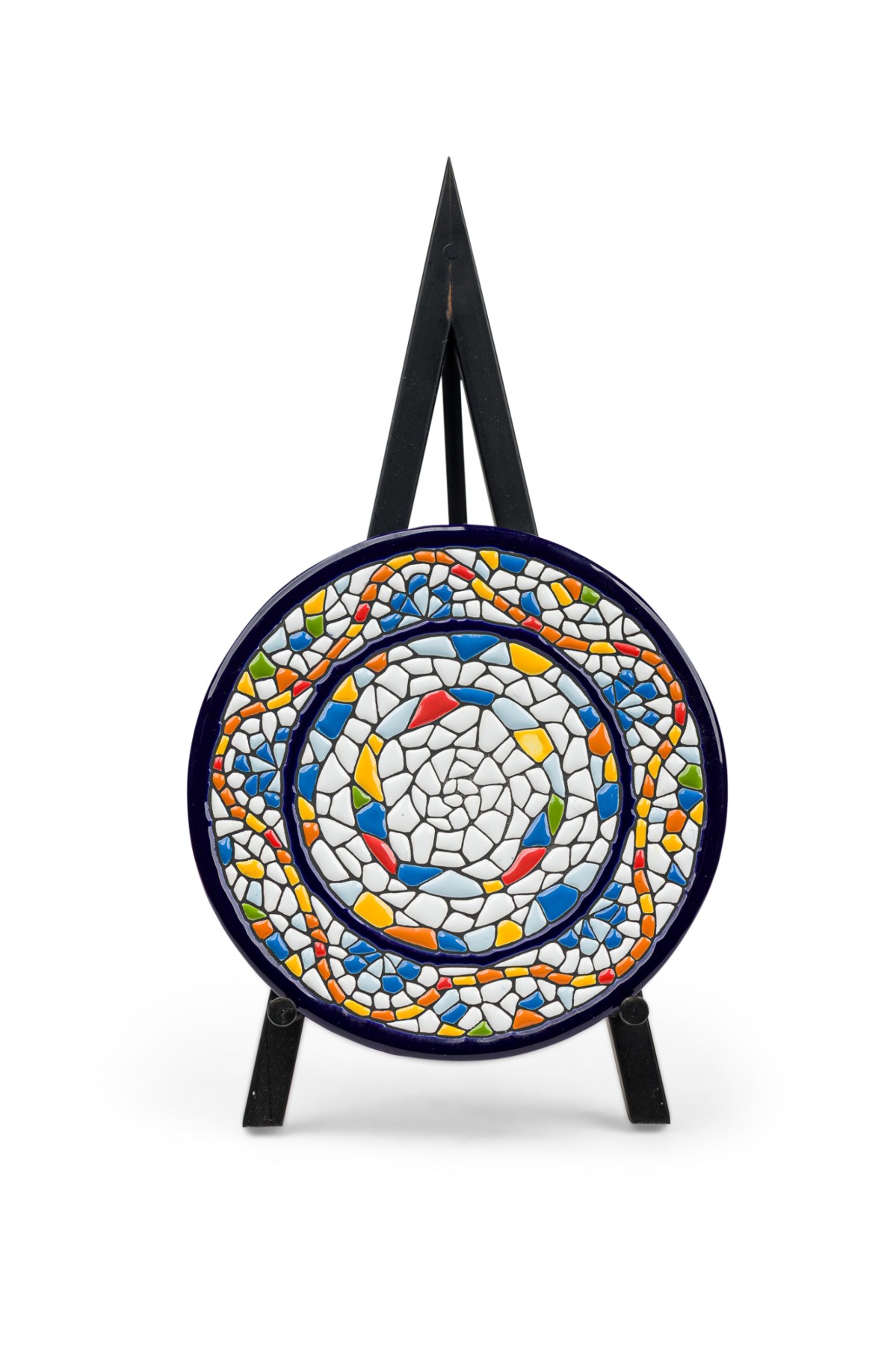 Contemporary spanish mosaic wall plaque plate