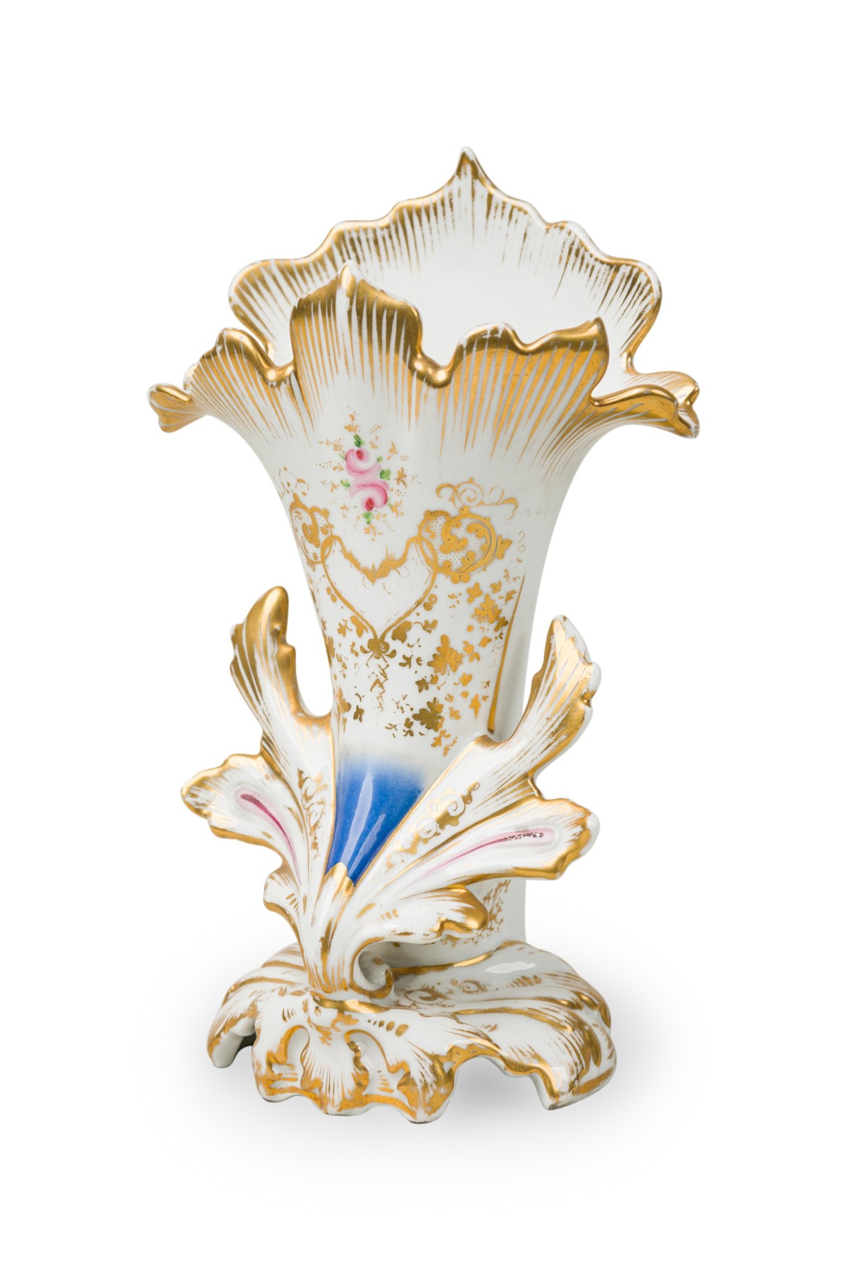 Antique victorian gilt trimmed swags vase