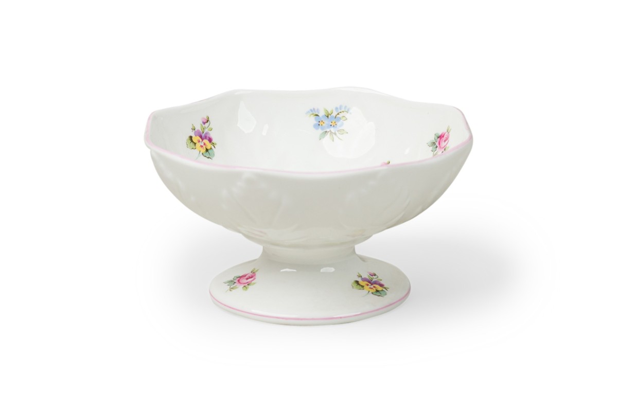 English victorian fine bone china floral bouqet series mini compote