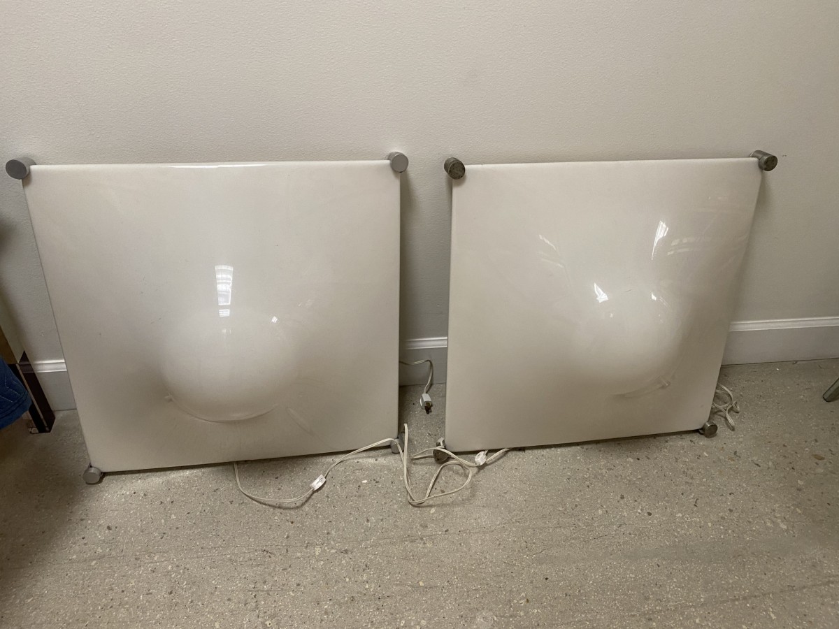 Pair of elio martinelli italian mid century la bolla wall sconces