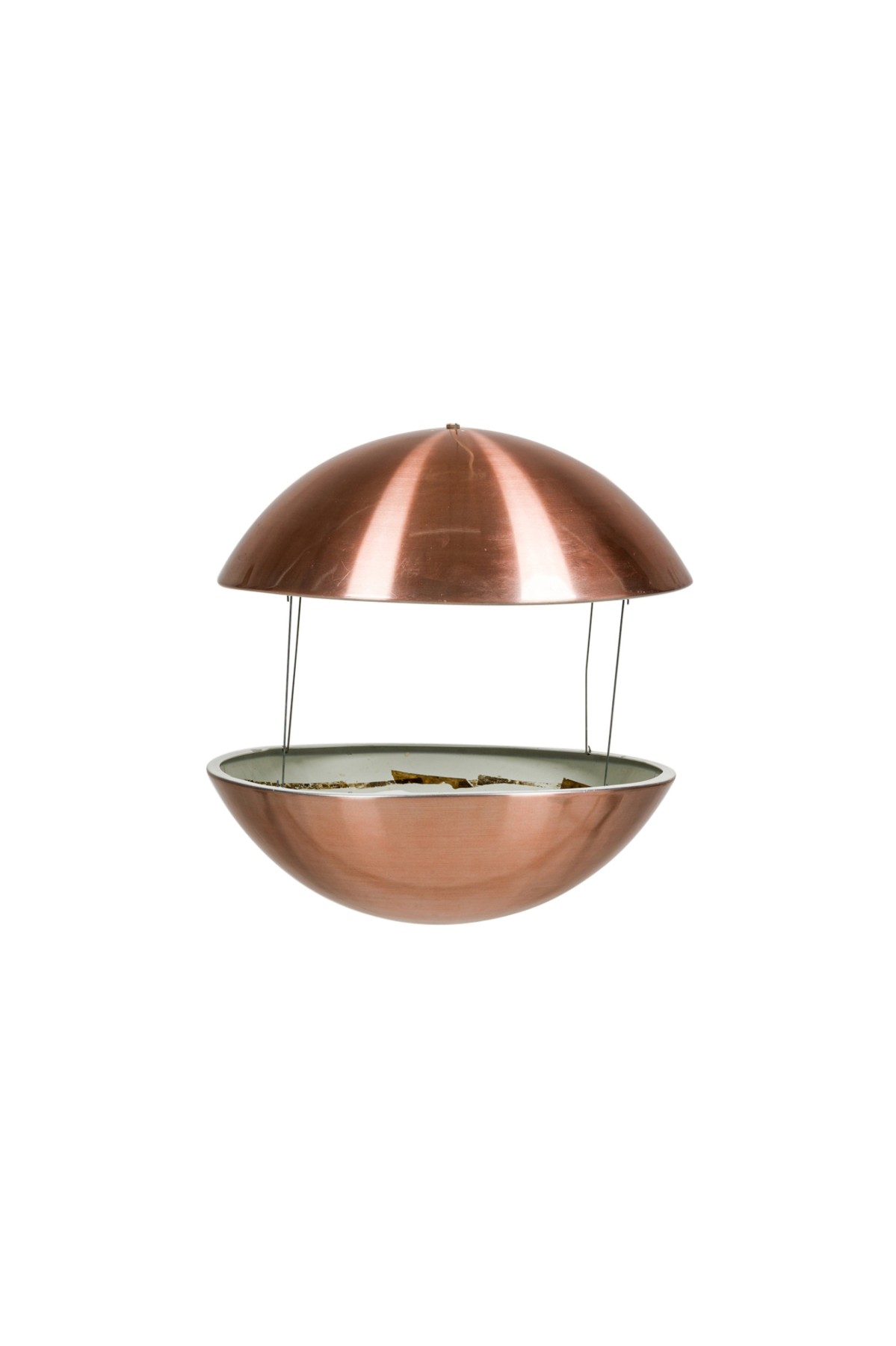 Poul Cadovius Danish Mid Century Nickel Plated Aluminum Indoor Illuminated Hanging Planter
