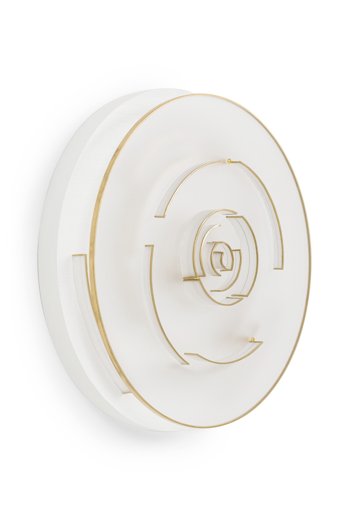 Natale Adgnot American Contemporary Mixed Media Wall Sculpture Titled Double Round Bullseye