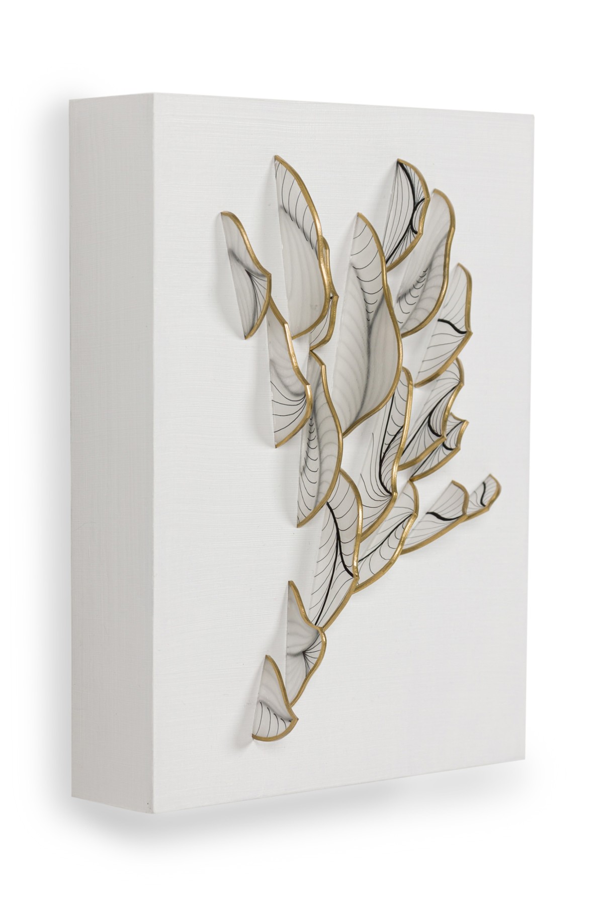 Natale Adgnot American Contemporary Mixed Media Wall Sculpture Titled Dispersion