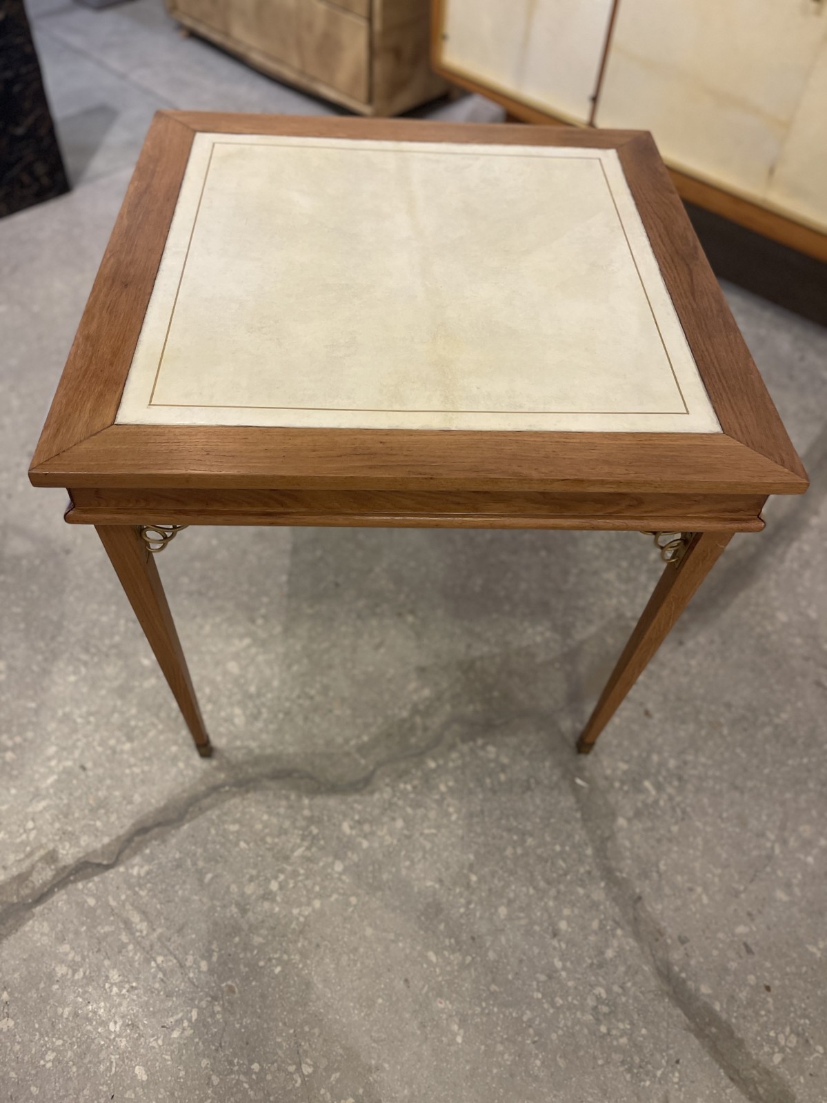 Adnet game table and chairs set