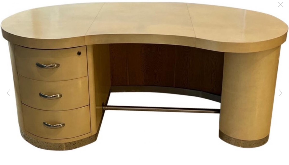Adnet kidney shaped desk