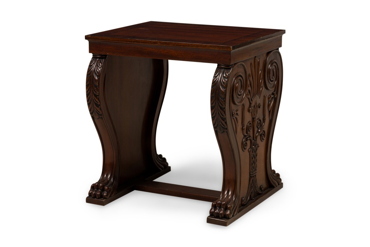 English regency style rosewood veneered side table