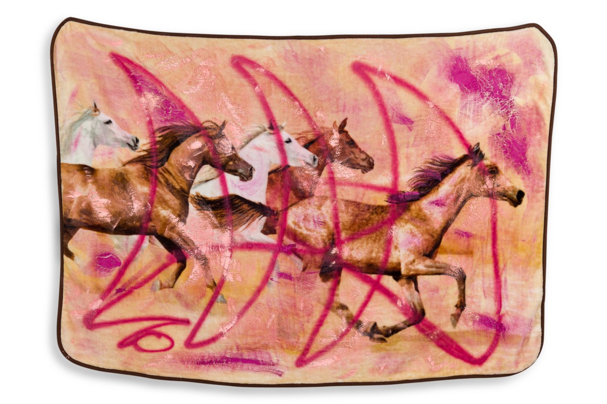 American contemporary abstract horse blanket painting 7